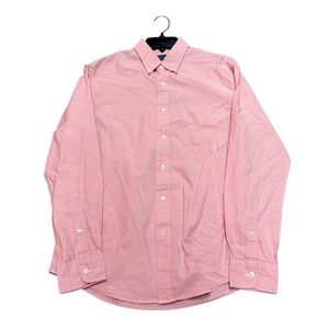 Biltmore Mens Pink Oxford Button Down Shirt Long Sleeve Size M Classic Fit